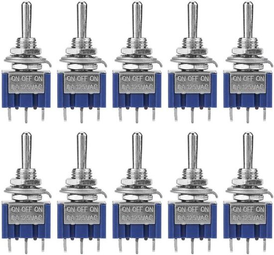 Lot De 6 Interrupteurs De Lampe, Interrupteur à Bascule 250 V 10 A Interrupteur A Bascule Pour Cordon Dalimentation Interr 92565969