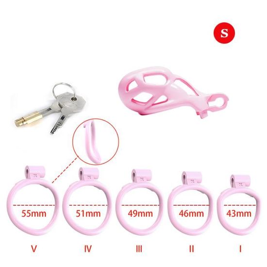 Bague RoseAic SABS Kit de chasteté imprimé en 3D pour hommes, anneau de pénis, anneau de coq