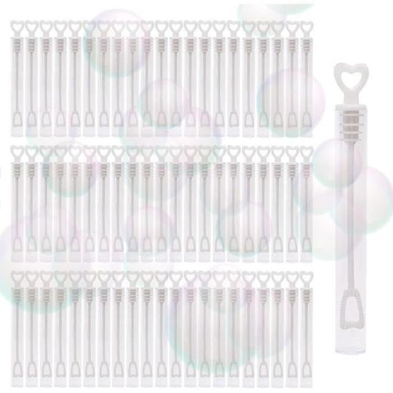 KDISHKRA 60pcs Bulles de Savon Mariage, Mini Tubes de Bulles de Savon