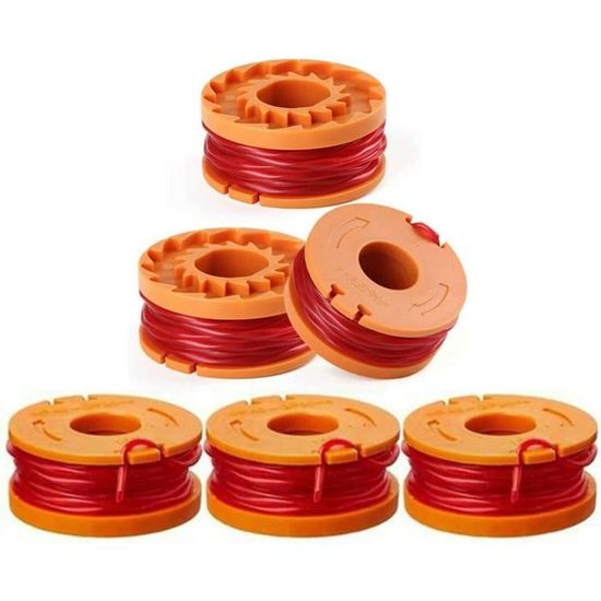 Kit 6 Bobines De Fil Pour Débroussailleuse Worx - Compatible WG150E à WG169E, Longue Durée - 5