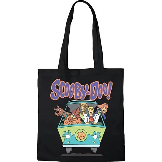 Tote Bag Scooby Doo Mystery Machine - Star Wars - 100% Coton Bio - 38 X 40 Cm - Noir