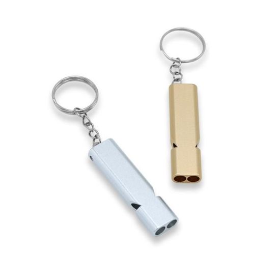 Sifflet De Survie Double Tube En Métal - Pack De 2 - Pour Randonnée, Camping Et Urgences