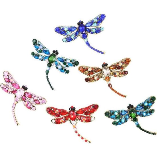 Collana Donna Libellula Dorata Con Strass Cristallo – Lunga 45 Cm, Ciondolo 2 Cm – Gioiello Primavera Estate, Regalo In Confezione Elegante