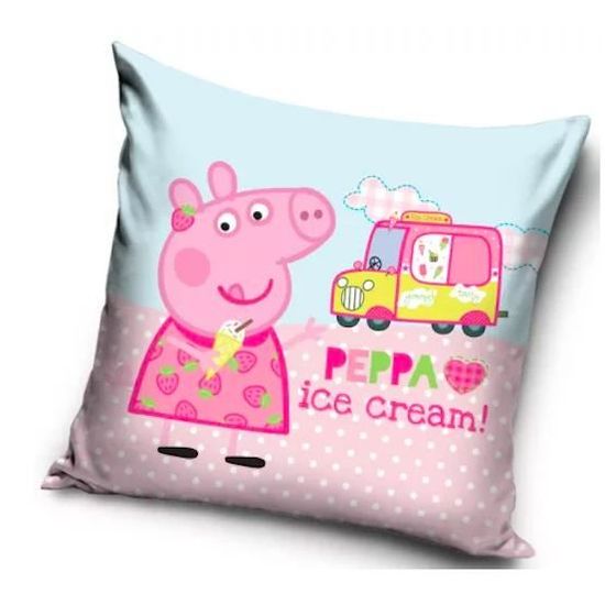 Housse De Coussin Peppa Pig 40x40cm - 100% Polyester, Lavable, Sans Rembourrage