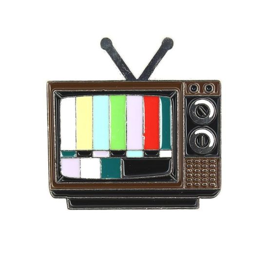 Pin's TV Cathodique Vintage En Acier - Rétro Et Original