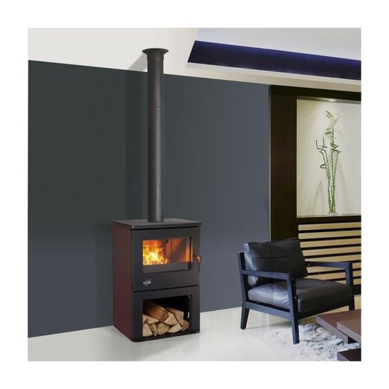 Poêle à bois GODIN Chinon Acier peint anthracite Flancs — free download