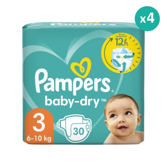 PAMPERS BABY DRY TAILLE 3 120 COUCHES Cdiscount Puériculture & Eveil bébé