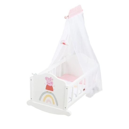 Poupon Et Berceau Avec Linge De Lit - Miniature - Fait Main