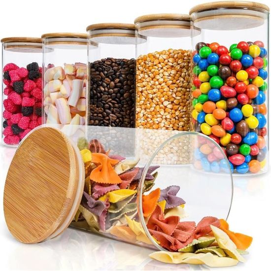 Lot De 6 Bocaux En Verre Avec Couvercle à Visser - Pour Overnight Oats, Yaourt Maison, Confiture, Aliments Pour Bébé (700 Ml)
