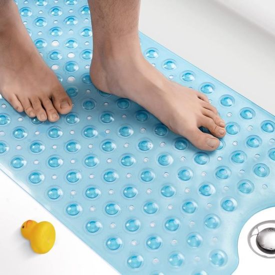 Tapis De Baignoire Anti-dérapant RUNMKUO - 100x40cm Avec 200 Ventouses | Lavable Et Sécuritaire