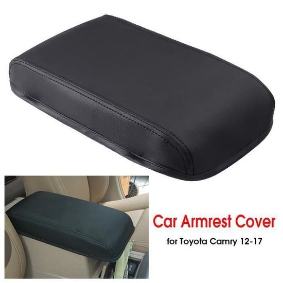 Housse Accoudoir Console Pour Toyota C-HR 2024-2026 - Cuir PU Noir Fibre Carbone, Protection