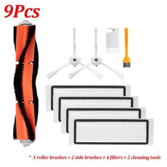 Brosse Principale Brosse Lat&eacute;rale Noir Filtre HEPA Pour Xiaomi Roborock