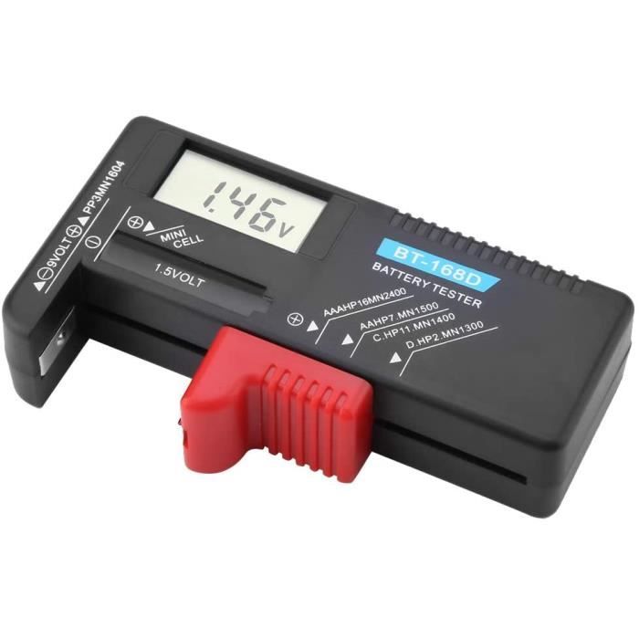 Testeur De Batterie Universel Avec écran LCD Et Pinces, Mesure Capacité Et Voltage