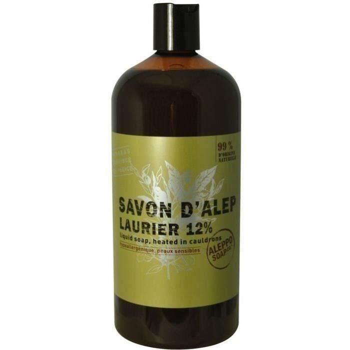 Savon liquide alep 12% laurier 1l