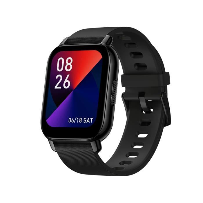 Montre Connectée Femmes Hommes Intelligente Podometre Cardio Sport Etanche Sommeil Calculatrice -Noir