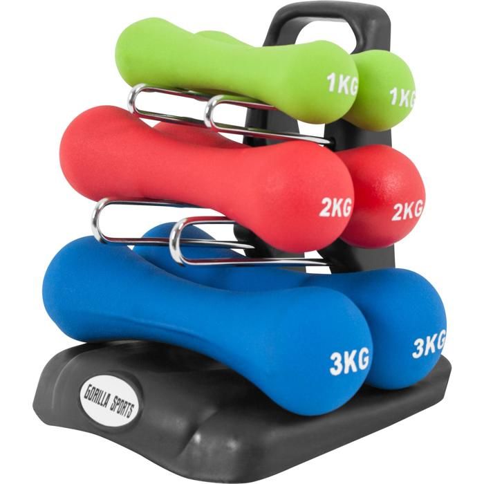 12kg Ergonomique Dumbbell Set (2x1K