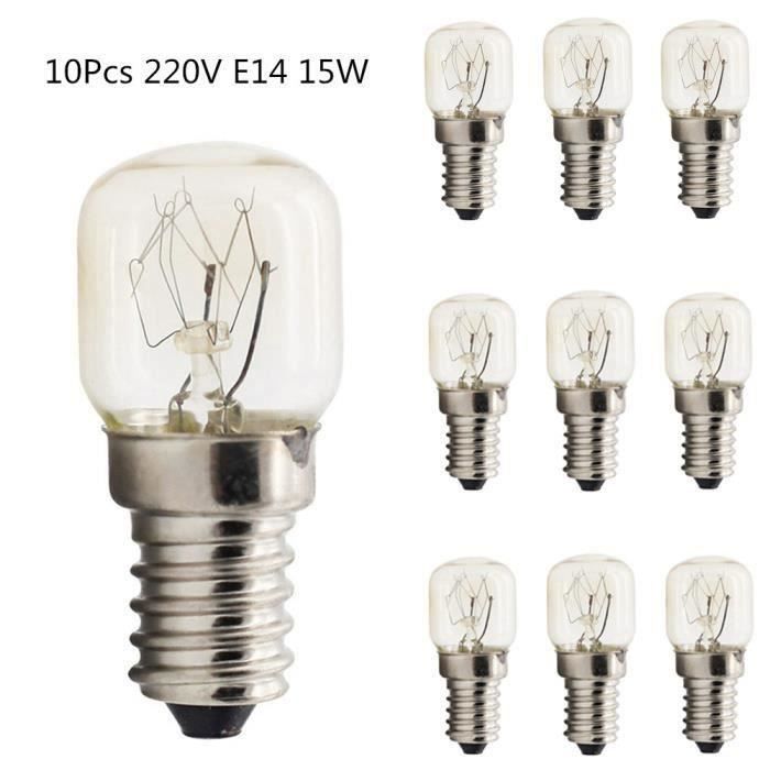 10pcs 15w-25w e14 220v ampoule micro-ondes-four résistante aux températures élevées de 300 degrés argent 15W wow2733