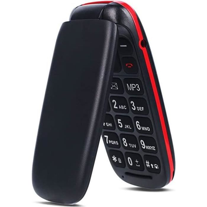 Ukuu Téléphone Portable a Clapet avec Grandes Touches Grand 1,8 Pouces Dual SIM Débloqué GSM Batterie Grande Capacité Telephone Seni