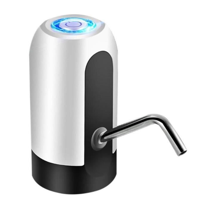 Pompe à bouteille d'eau domestique Charge USB Pompe à eau potable automatique Distributeur d'eau électrique portable-Blanc
