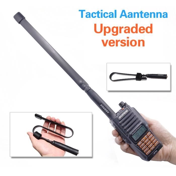 ABBREE SMA-F Femelle Dual Band VHF-UHF Pliable Tactique antenne pour baofeng UVXR UV9R Plus GT3WP Radio Talkie Walkie