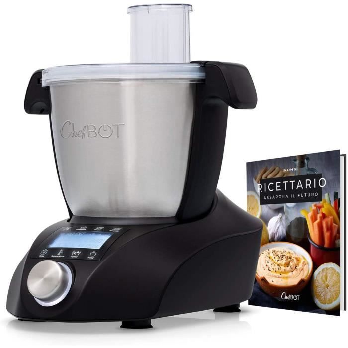 IKOHS Chefbot Compact - Robot de cuisine multifonction, compact, 23 fonctions, 10 vitesses avec turbo, 3,5 litres en acier inoxydabl