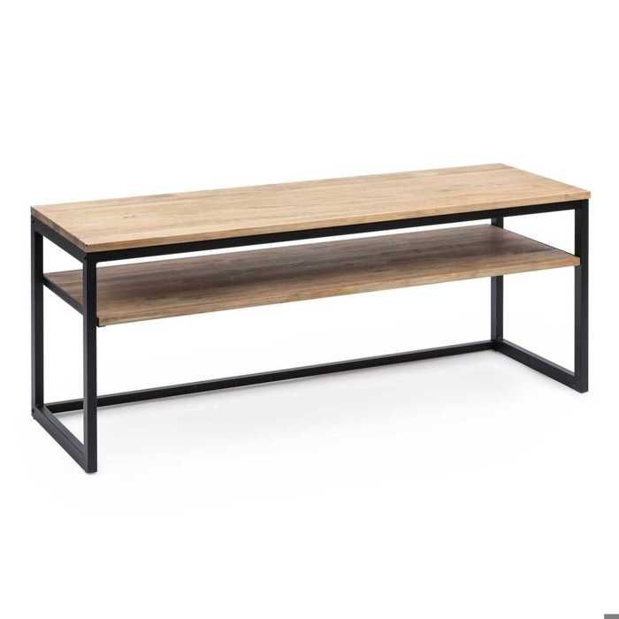 DS Muebles-Les meubles-Meuble pour TV, bois et métal 100cm. - Industriel Vintage-MTVI4010045NE-EV-18