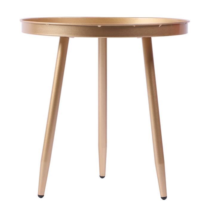 ESTINK Table ronde Table basse ronde en métal simple moderne de table d'appoint pour le salon à l'intérieur à l'extérieur