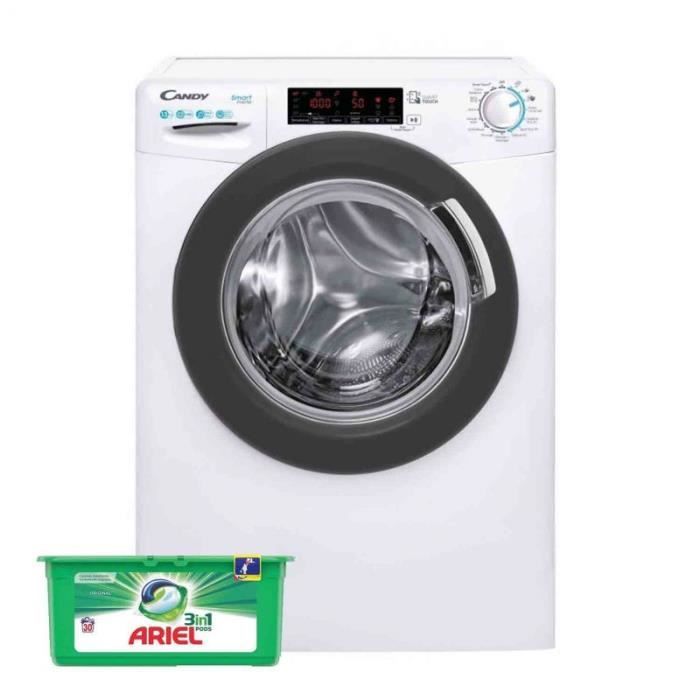 CANDY Lave-linge frontal 13kg 1400trs/min Wi-fi Machine à laver hublot + Tapis Anti Vibration