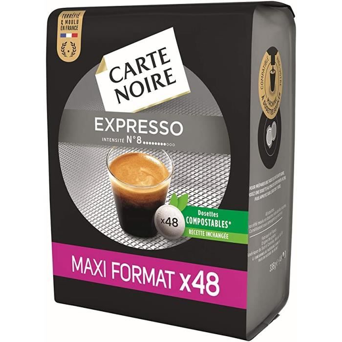 LOT DE 6 - CARTE NOIRE Espresso Expresso N°8 - 48 Dosettes de café Compatible Senseo - 336 g