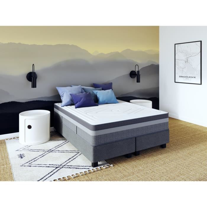 Matelas COOL FRESH 160x200 cm - Ressorts ensachés - 33 cm - SERNIK