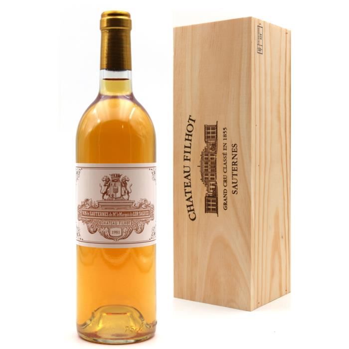 Coffret Château Filhot 1981 Blanc 75cl AOC Sauternes