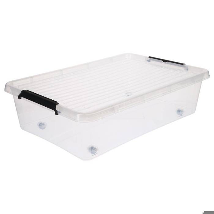 Five - Boite de rangement dessous de lit 22L clip easy roll Transparent