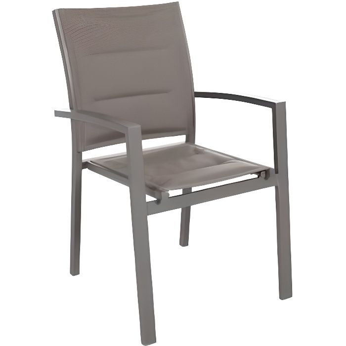 Fauteuil de jardin rembourré Azua Noisette/Tonka
