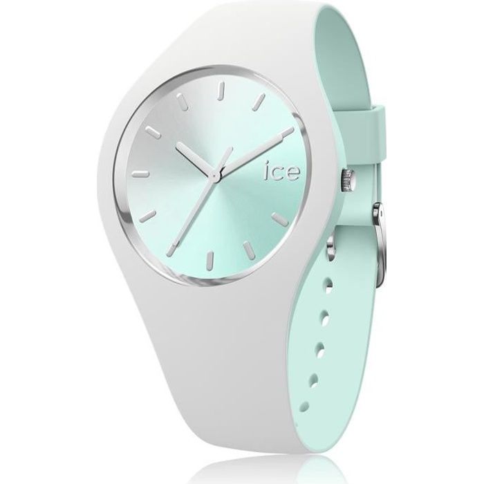 Ice-Watch - ICE duo chic White aqua - Montre blanche pour femme avec bracelet en silicone - 016984 (Medium)