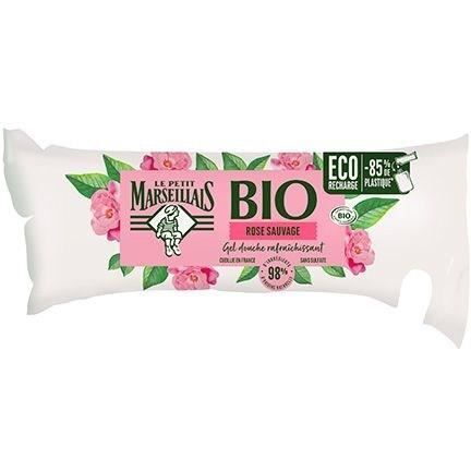 LE PETIT MARSEILLAIS Gel douche Berlingot Bio - Hydratant au pH neutre - Rose sauvage - Recharge de 250 ml