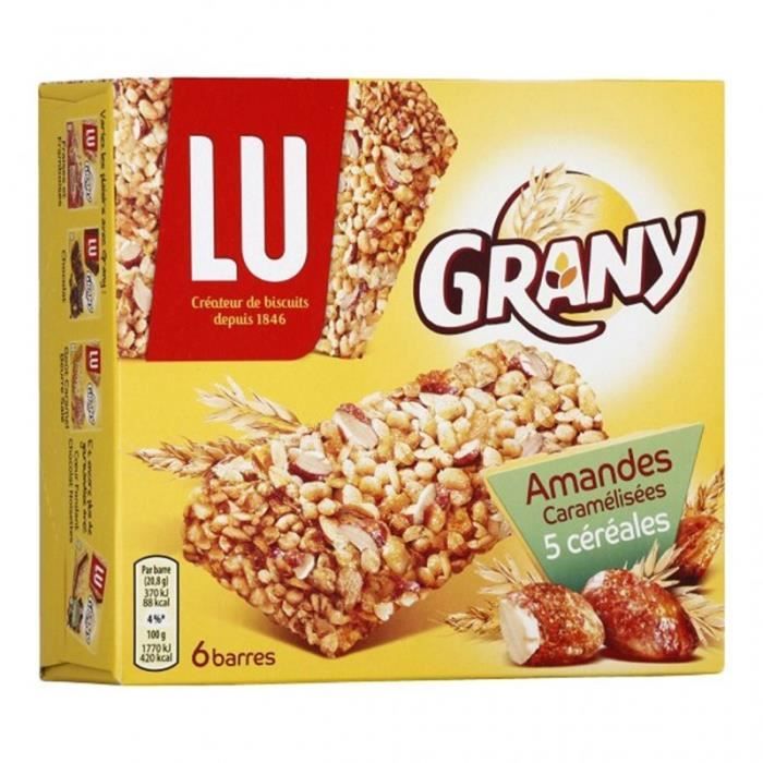 LU Grany Amandes Caramélisées 5 Céréales 125g (lot de 6)