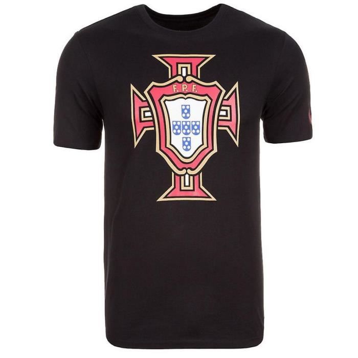 T-Shirt Nike Homme Football Portugal Noir