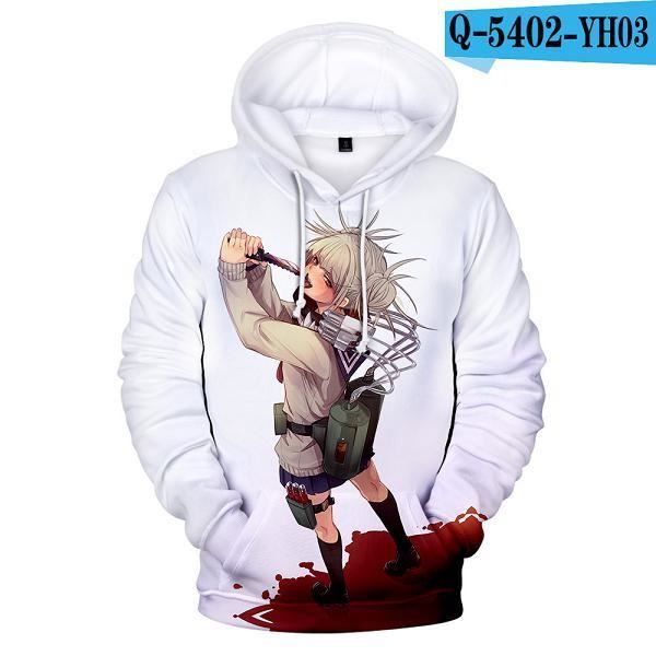Mon héros académique impression 3D femmes-hommes sweats à capuche Izuku Midoriya tout pourrait crier à Todoroki Deku Himiko Toga Co