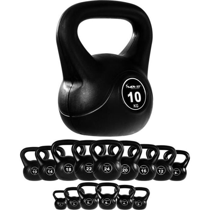 MOVIT Poids Kettlebell 10kg plastique