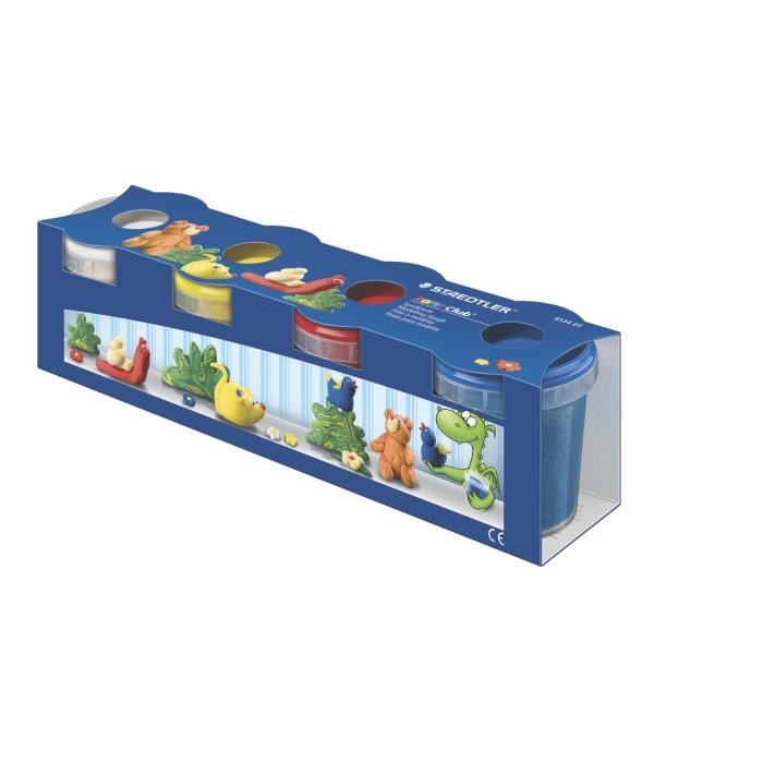 STAEDTLER Set 4 Pots Pâte à Modeler 130g Assortis