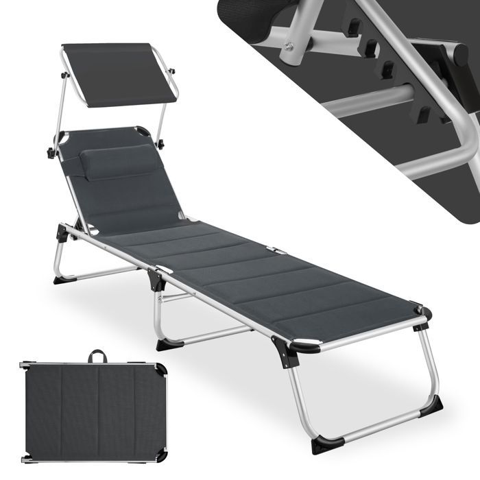 Transat de jardin Lorella - gris