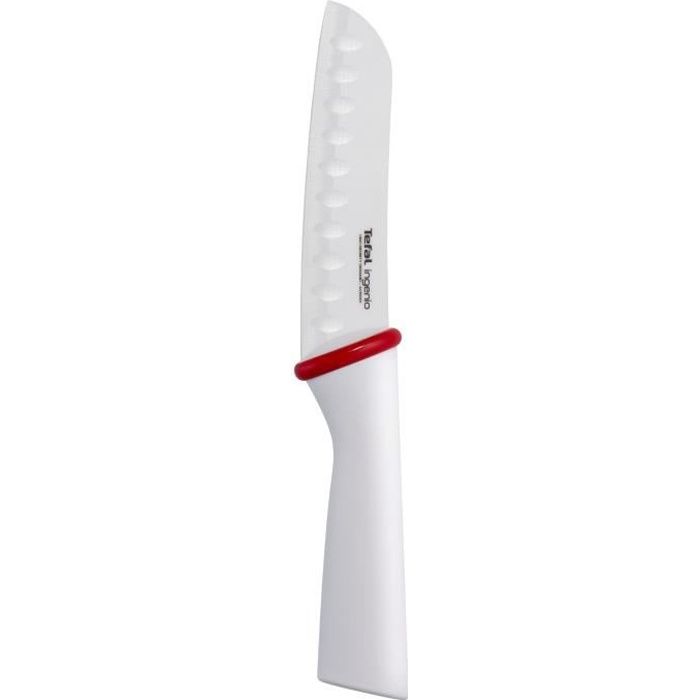 Tefal K15304, Couteau Santoku, 13 cm, Céramique, Blanc, Blanc