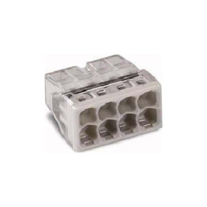 Bornes 8 entrées (0.5-2.5mm) Jaune boite de 50 pièces - WAGO - 2273-206
