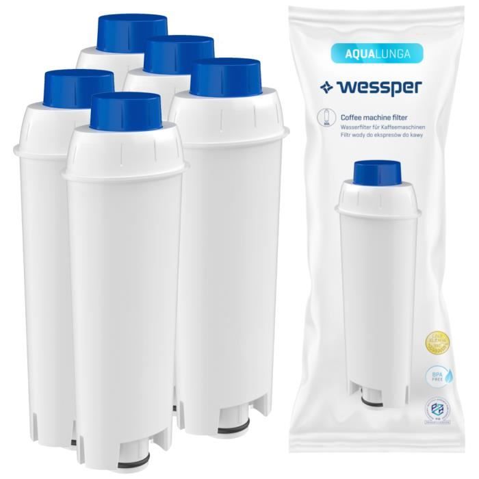 Wessper Filtre à eau, pièces de rechange pour cafetiere DeLonghi ECAM Magnifica S 23.420.SB
