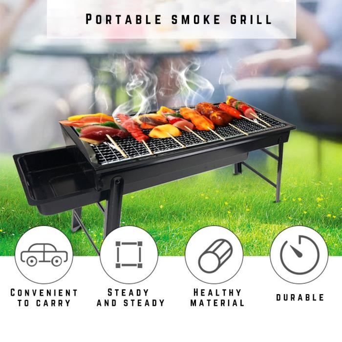 Barbecue Charbon Pliable Portable Grill Outdoor Jardin BBQ Table PiqueNique Camping en Acier