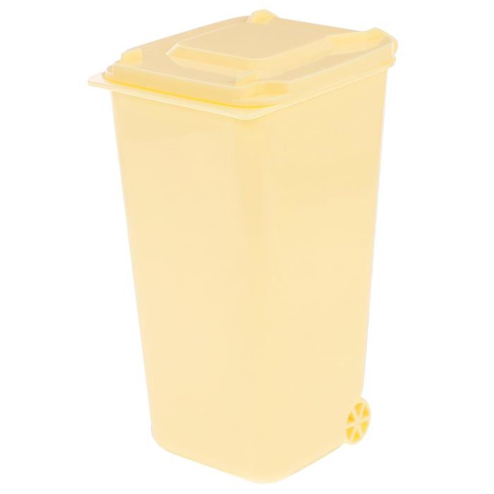 Mini Poubelle De Bureau Avec Couvercle Blanche - 4L - Design Mignon