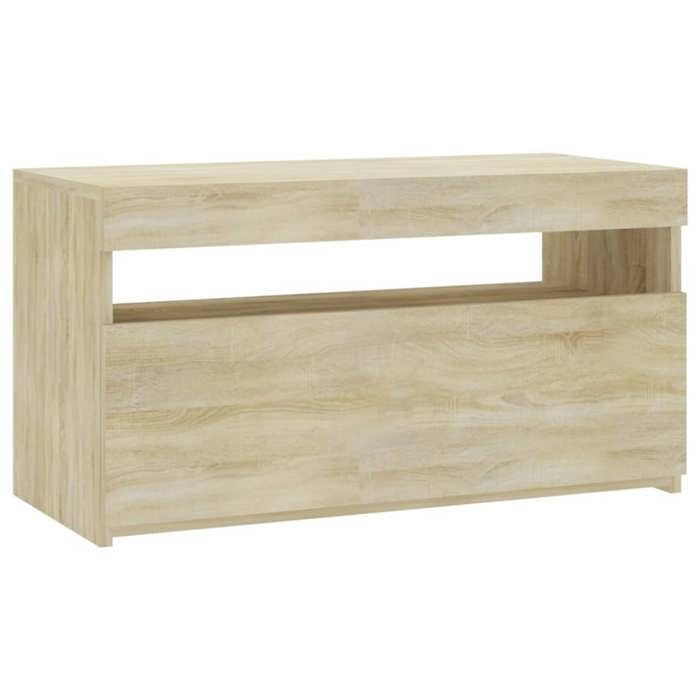 Armoire TV - Meuble TV - avec lumières LED - Chêne sonoma 75x35x40 cm LL135735