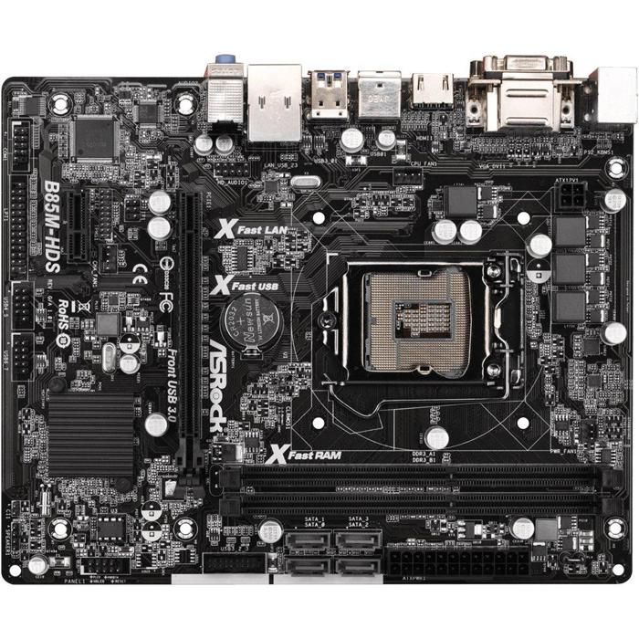Carte mère ASRock B85M-HDS Intel B85 LGA 1150 2xDDR3 16GB Micro ATX - Asrock