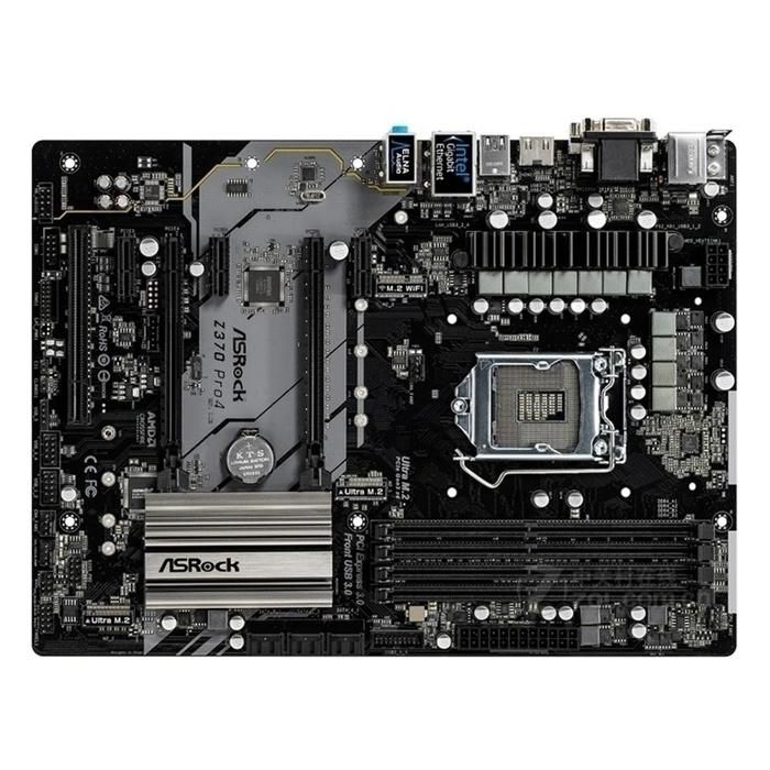 Carte mère ASRock Z370 Pro4 Intel Z370 LGA 1151 4xDDR4 64GB ATX Reconditionné - ASRock reconditionné disponible sur Cdiscount Seconde Vie