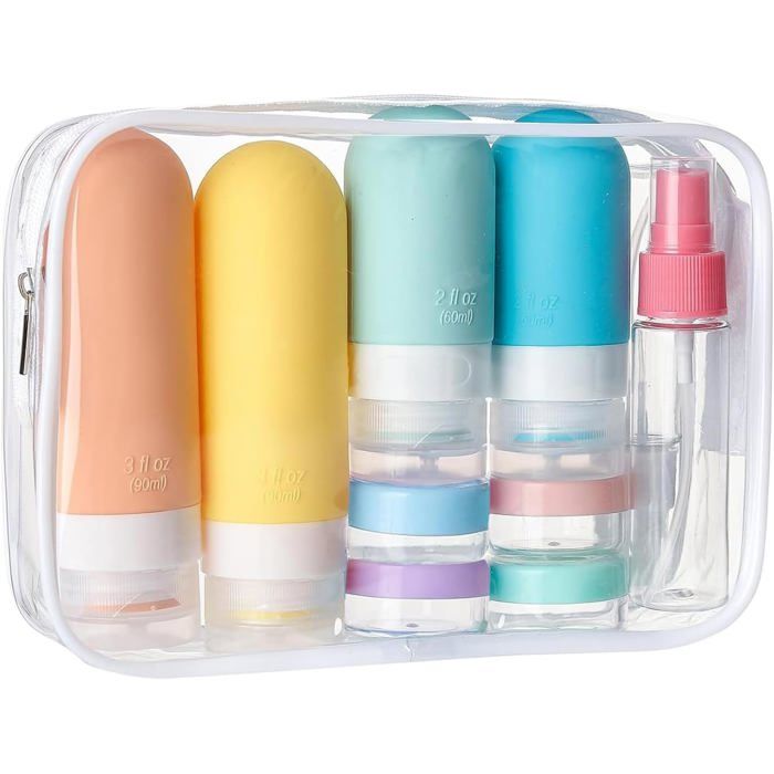 Ensemble de bouteilles de voyage, 1 oz, portables, rechargeables, vides